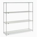 Nexel Wire Shelving, Poly-Z-Brite, 72W X 18D X 74H 18727Z